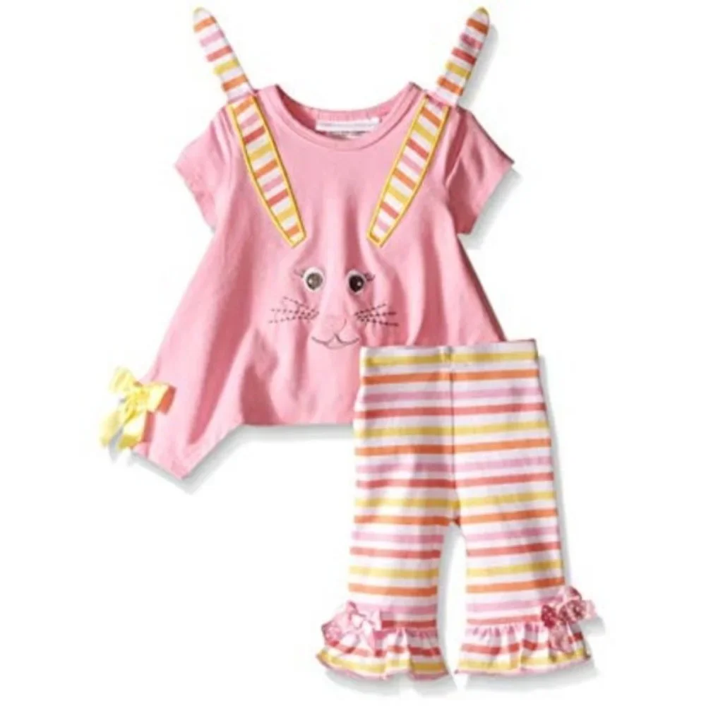 Bonnie Baby Dress Legging Set Outfit Clothes Lot Size 12 Mo Spring Summer‎